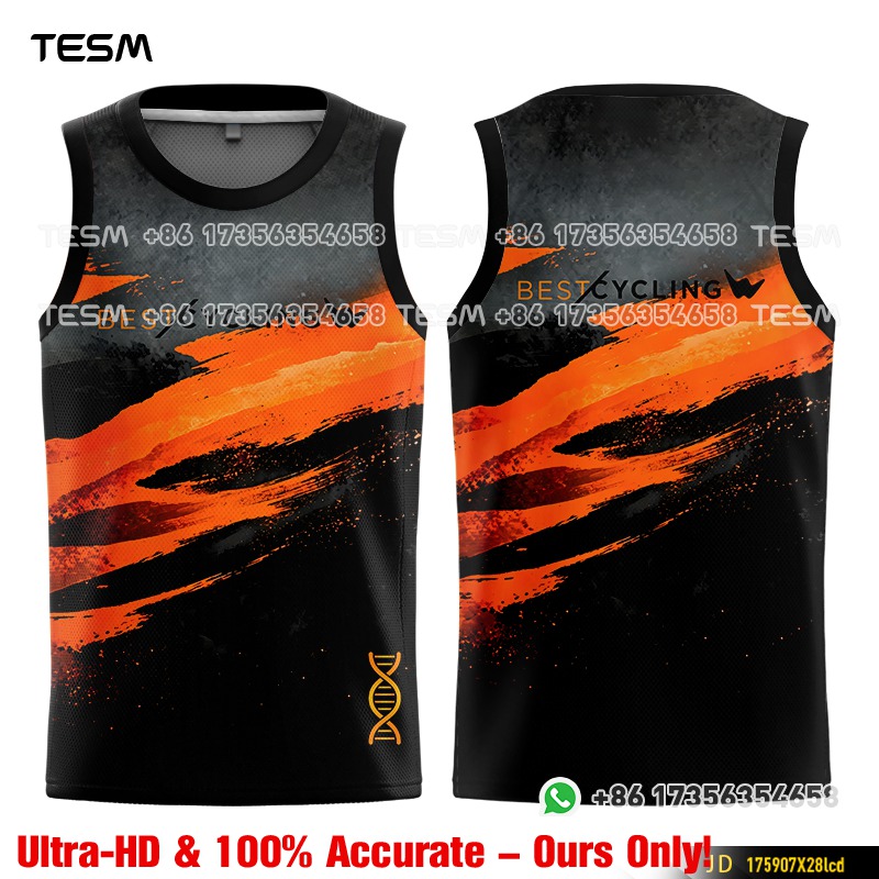 Cycling Jersey - Dziecięca męska kamizelka bez rękawów, oddychająca,