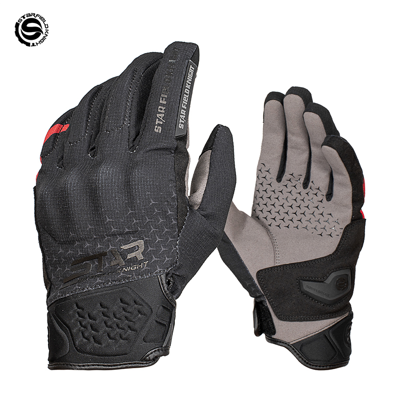 Cycling Gear Black - Rękawice motocyklowe i rowerowe SFK Black,