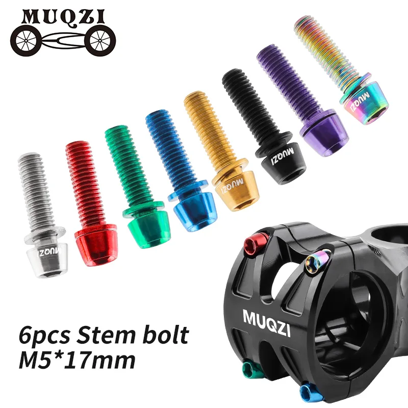 Bike Stem Riser - MUQZI 6 szt. Śruby trzpienia m5x17