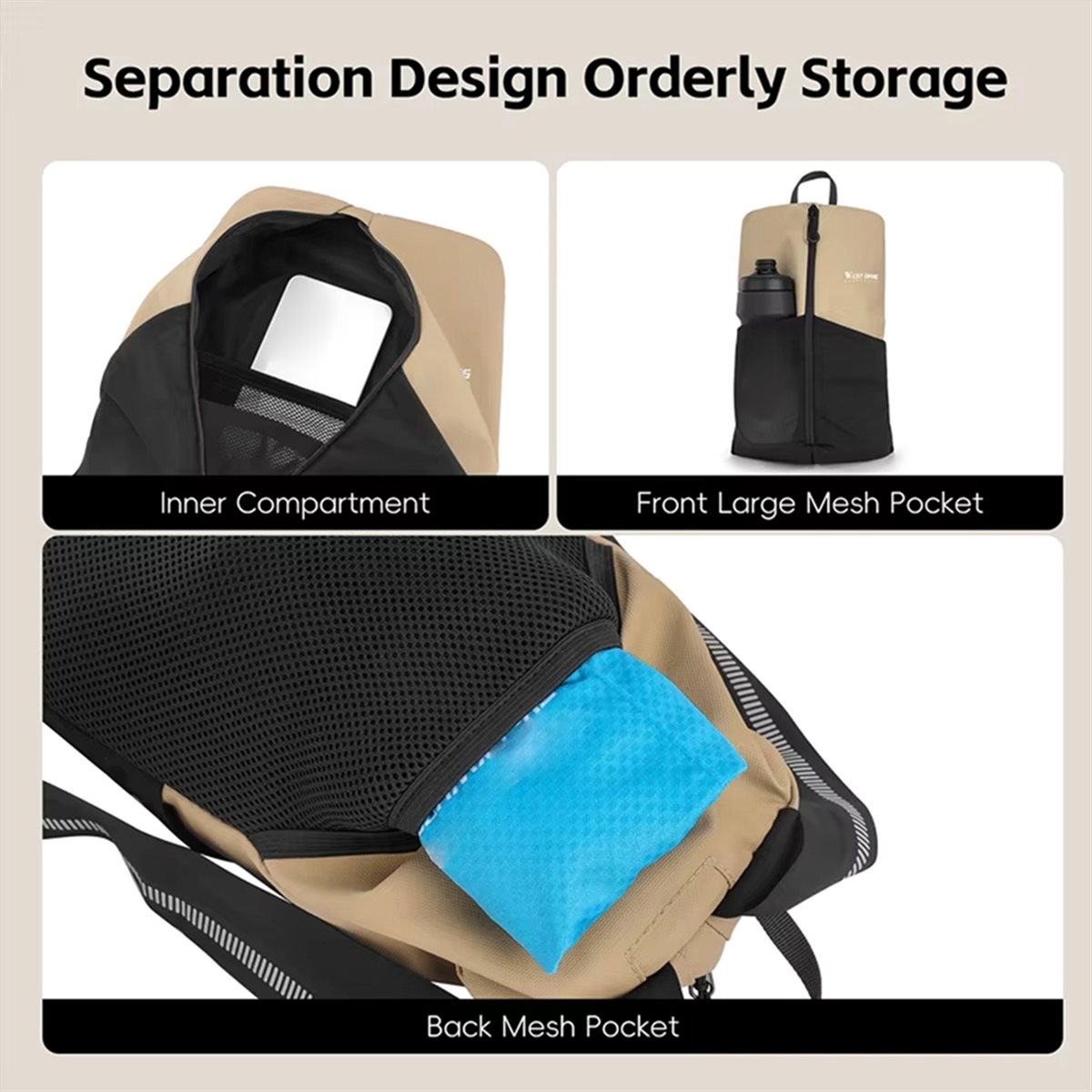 Cycling Backpack - Plecak rowerowy A61P, duża pojemność, wodoodporny,