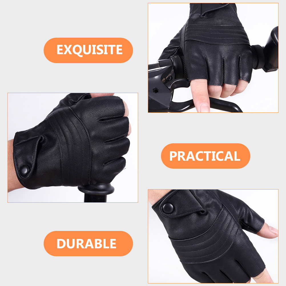 Cycling Gear Black - 1 para męskich czarnych rękawic bez