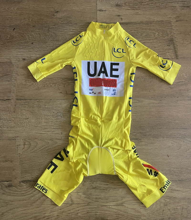 Cycling Gear Uae - LASEROWY wycięty kombinezon 2024 ZESPÓŁ ŻÓŁTY