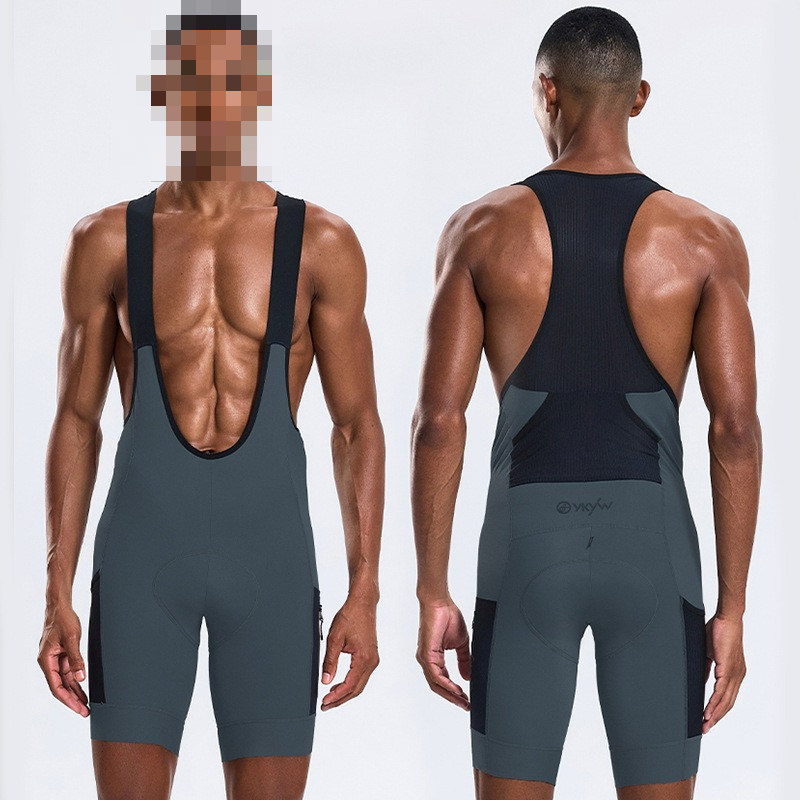 Szaro-niebieskie spodenki rowe – Cycling Gear Black recenzja i cena